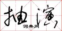 王冬齡抽演草書怎么寫