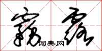 朱錫榮霧露草書怎么寫