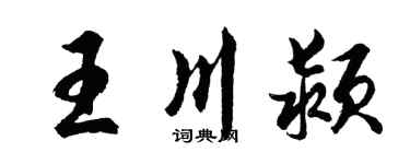 胡問遂王川潁行書個性簽名怎么寫