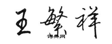 駱恆光王繁祥行書個性簽名怎么寫