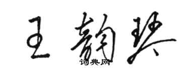 駱恆光王韻琴草書個性簽名怎么寫