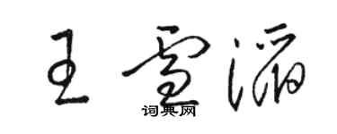 駱恆光王雪滔草書個性簽名怎么寫