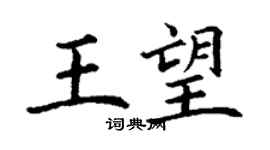 丁謙王望楷書個性簽名怎么寫
