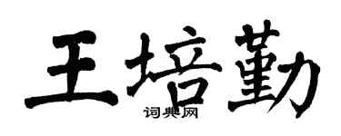 翁闓運王培勤楷書個性簽名怎么寫