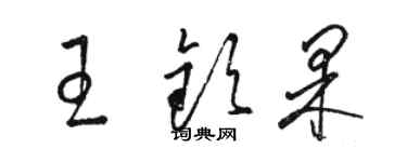 駱恆光王欽果草書個性簽名怎么寫