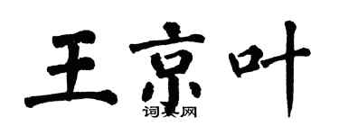 翁闓運王京葉楷書個性簽名怎么寫