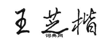 駱恆光王芝楷行書個性簽名怎么寫