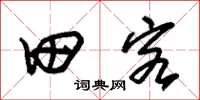朱錫榮田客草書怎么寫
