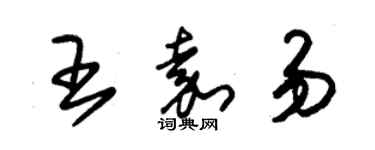 朱錫榮王嘉易草書個性簽名怎么寫