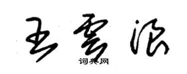 朱錫榮王雲浪草書個性簽名怎么寫