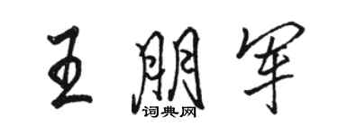 駱恆光王朋軍行書個性簽名怎么寫