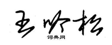 朱錫榮王吟松草書個性簽名怎么寫