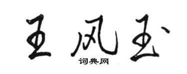 駱恆光王風玉行書個性簽名怎么寫