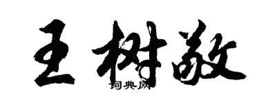 胡問遂王樹敬行書個性簽名怎么寫