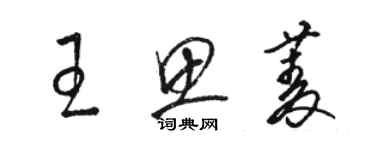 駱恆光王思菱草書個性簽名怎么寫