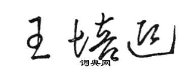 駱恆光王培迎草書個性簽名怎么寫