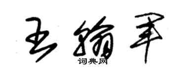 朱錫榮王翰軍草書個性簽名怎么寫