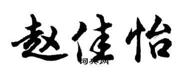 胡問遂趙佳怡行書個性簽名怎么寫