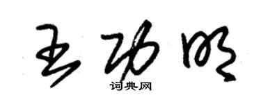 朱錫榮王功明草書個性簽名怎么寫