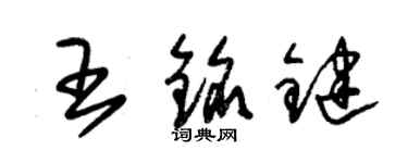 朱錫榮王銘鍵草書個性簽名怎么寫