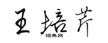 駱恆光王培芹行書個性簽名怎么寫