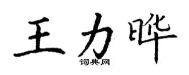 丁謙王力曄楷書個性簽名怎么寫