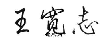 駱恆光王寬志行書個性簽名怎么寫