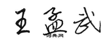 駱恆光王孟武行書個性簽名怎么寫