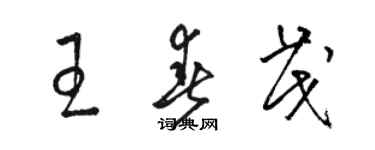 駱恆光王春茂草書個性簽名怎么寫