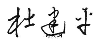 駱恆光杜建平草書個性簽名怎么寫