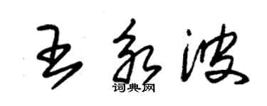 朱錫榮王永波草書個性簽名怎么寫