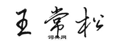 駱恆光王常松行書個性簽名怎么寫