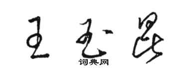 駱恆光王玉昆草書個性簽名怎么寫