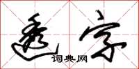 朱錫榮透字草書怎么寫