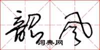 王冬齡韶風草書怎么寫