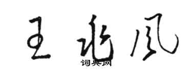 駱恆光王兆風草書個性簽名怎么寫