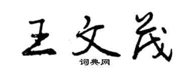 曾慶福王文茂行書個性簽名怎么寫