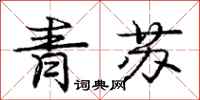 龐中華青蘇行書怎么寫