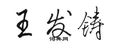 駱恆光王發鑄行書個性簽名怎么寫