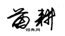 朱錫榮苗耕草書個性簽名怎么寫