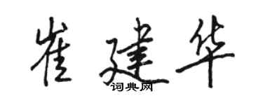 駱恆光崔建華行書個性簽名怎么寫