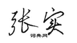 駱恆光張實行書個性簽名怎么寫