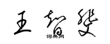 梁錦英王智斐草書個性簽名怎么寫