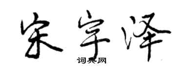 曾慶福宋宇澤行書個性簽名怎么寫