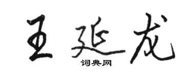 駱恆光王延龍行書個性簽名怎么寫