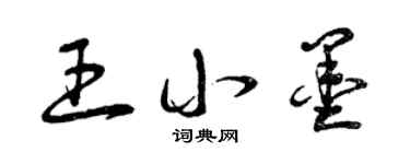 曾慶福王小墨草書個性簽名怎么寫