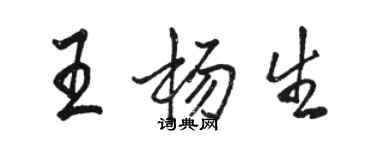 駱恆光王楊生行書個性簽名怎么寫