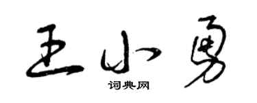 曾慶福王小勇草書個性簽名怎么寫