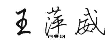 駱恆光王萍威行書個性簽名怎么寫