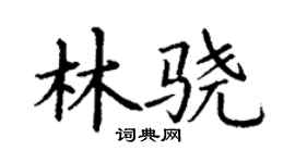 丁謙林驍楷書個性簽名怎么寫